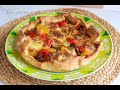 Torta rustica con peperoni e salsiccia