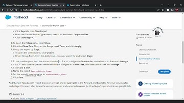 Summarize Report Data  Trailhead Solution #79 #07_03_2023