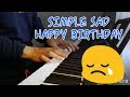 Sad piano happy birt.ay with no happiness  easy sad version  artasy