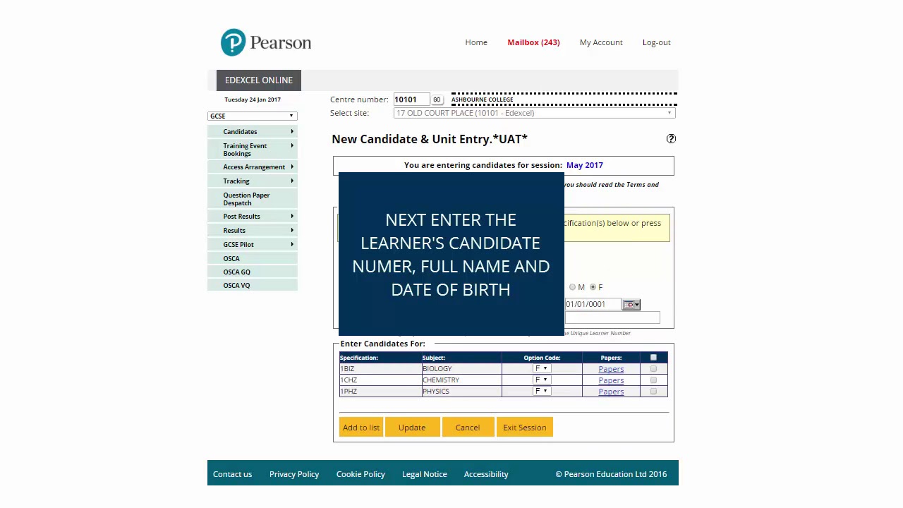 Entries Information Manual Pearson Qualifications