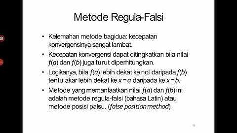 Metode Regula Falsi