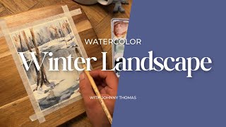 Loose Winter Landscape in WatercolorA Relaxed Paint Along