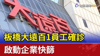 板橋大遠百1員工確診啟動企業快篩