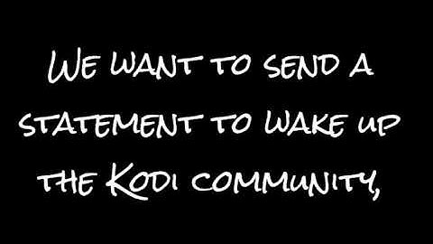 A Statement from 3rd Party Kodi addon Dev