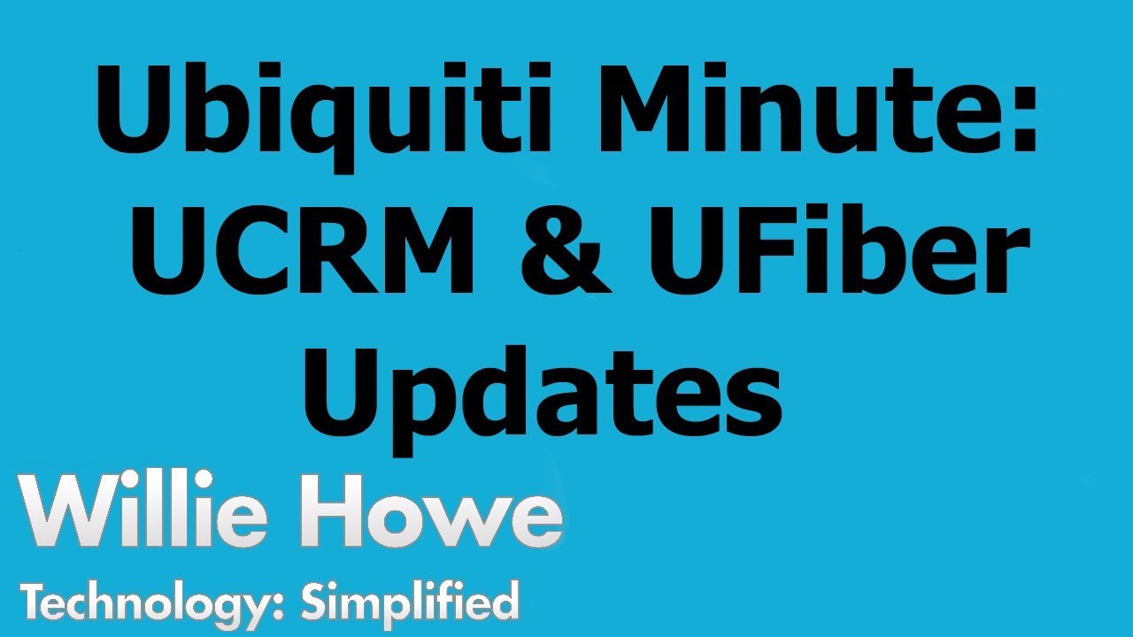 Ubiquiti Minute #6 - UCRM & UFiber Updates!
