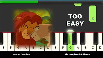 Can You Feel The Love Tonight - Lion King Right Hand Slow Very Easy Piano Tutorial