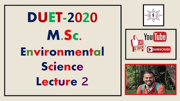 DUET 2020  | M.Sc. Environmental Science | Paper Analysis | Lecture 2 #EnvironmentalScience