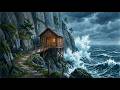A Family Desperately Shelters as North Sea Waves Crash Below | Survival Ghibli World