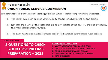 24th March 2021 Mock Questions for UPSC Prelims | Useful for all Competitive Exams