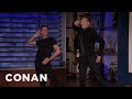 Antonio Banderas Teaches Conan Choreography From "A Chorus Line" - CONAN on TBS