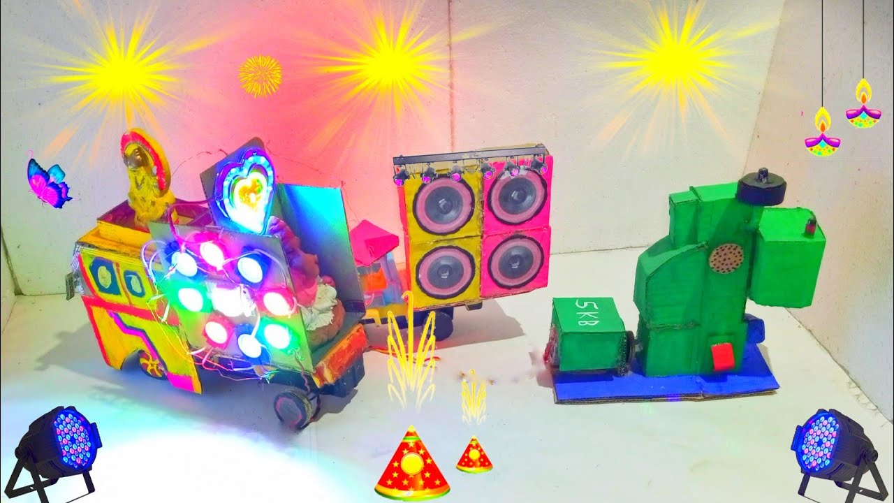 Jai mataDJ Light Kaalimata DJ Trolly Durga Mini Dj Truck Saraswati Mata Lakshmi Mata Kaali Maiya Big