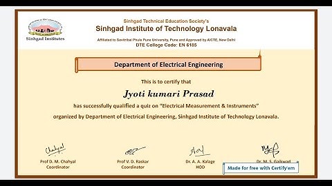 National level quiz for Measuring instrument of Electrical engineering | Online E-Quiz