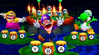Mario Party The Top 100 - Lucky Stars Battle - Waluigi vs Wario vs Yoshi vs Daisy (Master Level)