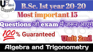 BSc 1st year group theory important questions for 2020(unified syllabus)