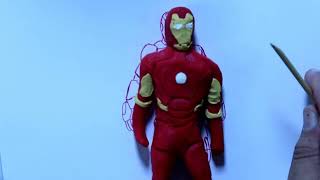 Iron man made from polymer clay