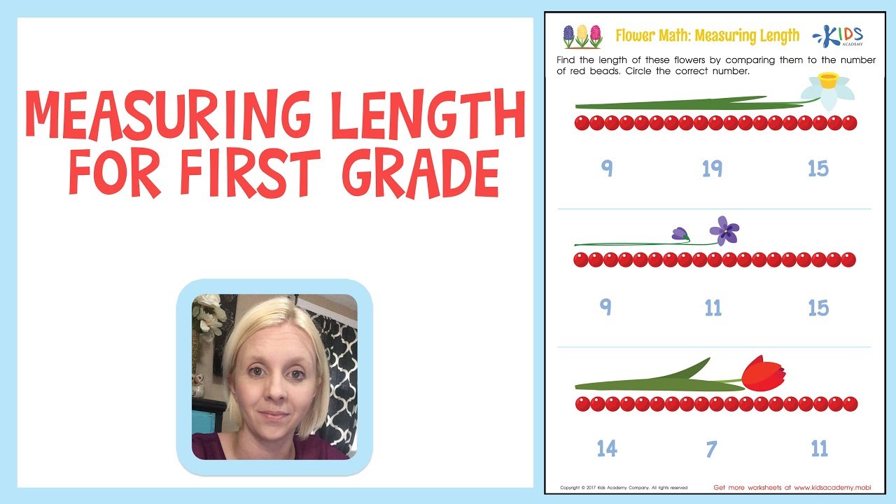 measuring length for first grade math worksheets and lessons youtube
