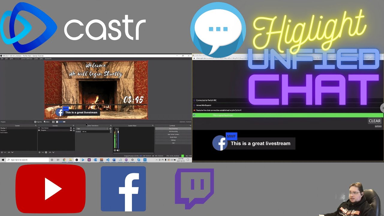 How can I show chat on my livestream? - Castr.io Unified Chat Highlighting Plugin