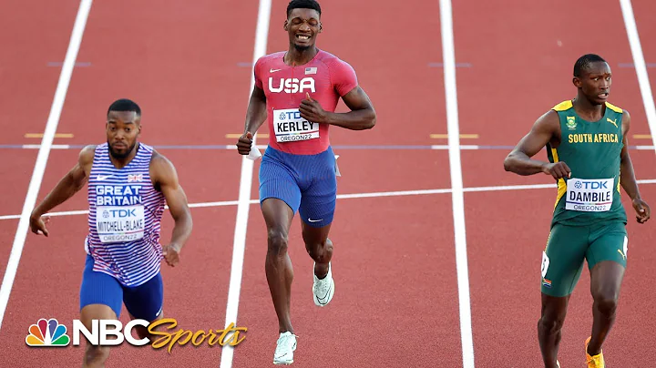 Fred Kerley's cramp ends 200m title hopes, Ogando sets Dominican record in semi | NBC Sports