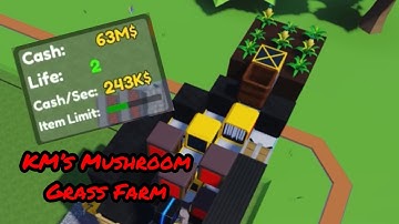 KM’s Mushroom Grass Farm In Block Tycoon