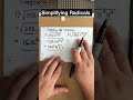 Examples on how to simplify radical signs #math #mathematics