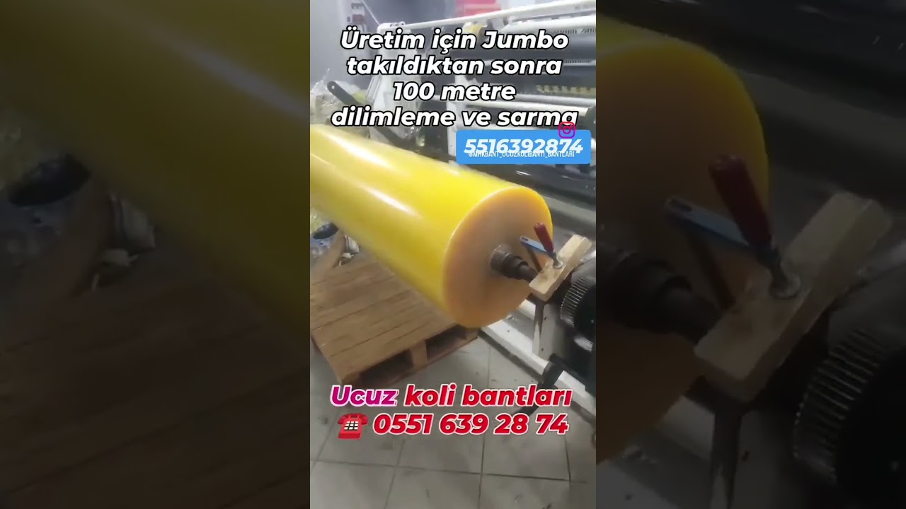 Koli bandı Jumbo takma dilimleme ve sarma çok kaliteli bant Kiloluk 70x100 metre çok süper