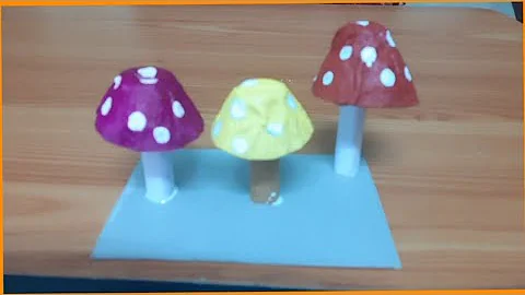 Egg carton craft / mushroom/ best out of waste/ craft with things available at home