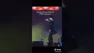 Jimin doing a tiktok trend at PTD concert😲🥰 #bts #jimin #tiktok