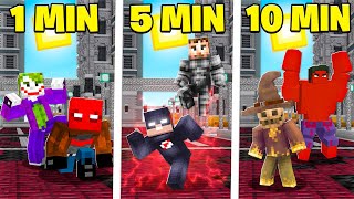 Minecraft SÓ que a cada 5 minutos VIRAMOS um VILÃO!