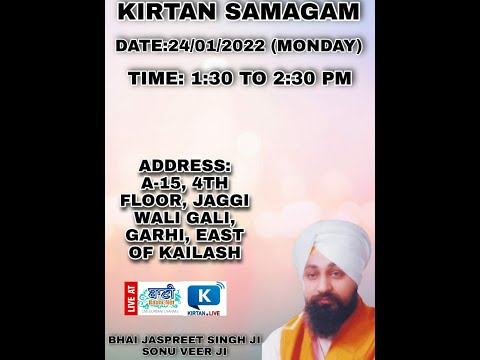 Live-Now-Bhai-Jaspreet-Singh-Ji-Sonu-Veerji-From-Garhi-Delhi-24-Jan-2022