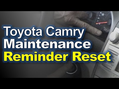 Toyota Camry Reset Maintenance Light - Video