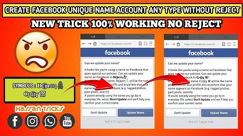how to make unique name fb id without reject 100% working trick 2023 | Unique name facebook trick