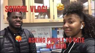 School Vlog: Wearing My Natural Hair to School and Getting People&#39;s Reactions!!!!