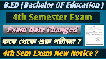 #WBUTTEPA B.ED 4th Sem Exam Update 2022 || B.ED 4th Semester Exam Date Changed || B.ED New Notice ||