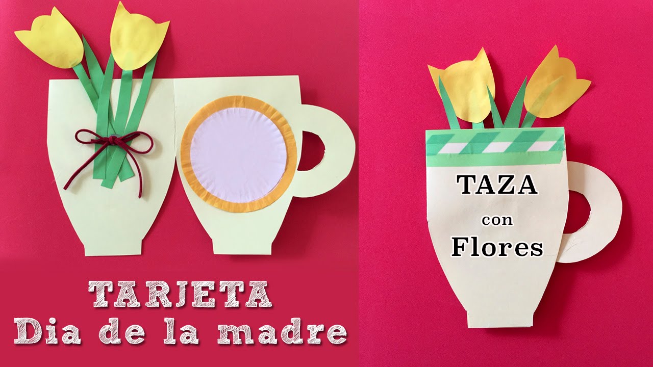 Tren Incierto Mono Tarjeta para el dia de la madre en forma de taza - YouTube