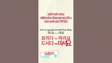 Chia câu: 흐리다, 드시다, 드리다. V/A có nguyên âm kết thúc khác 아/오 + 어요 - Giải Thích Ngữ Pháp Tiếng Hàn