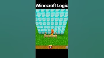 Minecraft Logic...👽  #minecraft #shorts