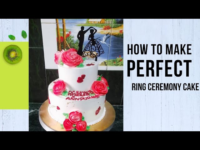 Cake for Ring Ceremony - Decorated Cake by Sweet Mantra - CakesDecor