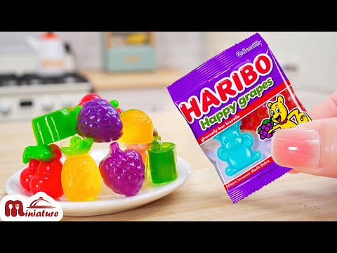 Homemade Miniature Haribo Fruits Jelly Recipe ASMR Cooking Mini Food Satisfying Videos