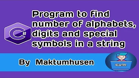 C# program to calculate number of Alphabets, digits and special symbols in a String