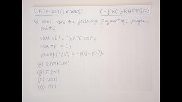 GATE 2011 CS/IT  C PROGRAMMING | Fragment of C-PROGRAM print ? | char *p =c; | p+ p[3]-p[1] | Jatin