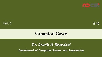 # 46 - Canonical Cover