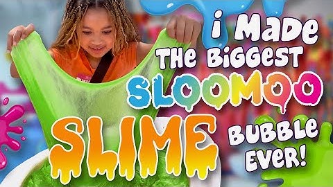 Scarlett made the BIGGEST SLIME BUBBLE at SLOOMOO