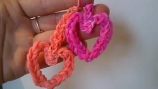 Сердечко, только крючок без станка, Радужки rainbow loom