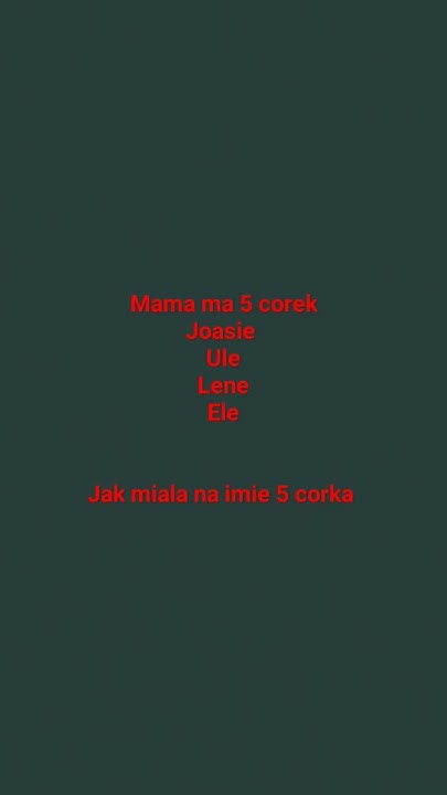 Jak Ma Na Imię żona Sławomira Jak ma na imię 5 córka - YouTube