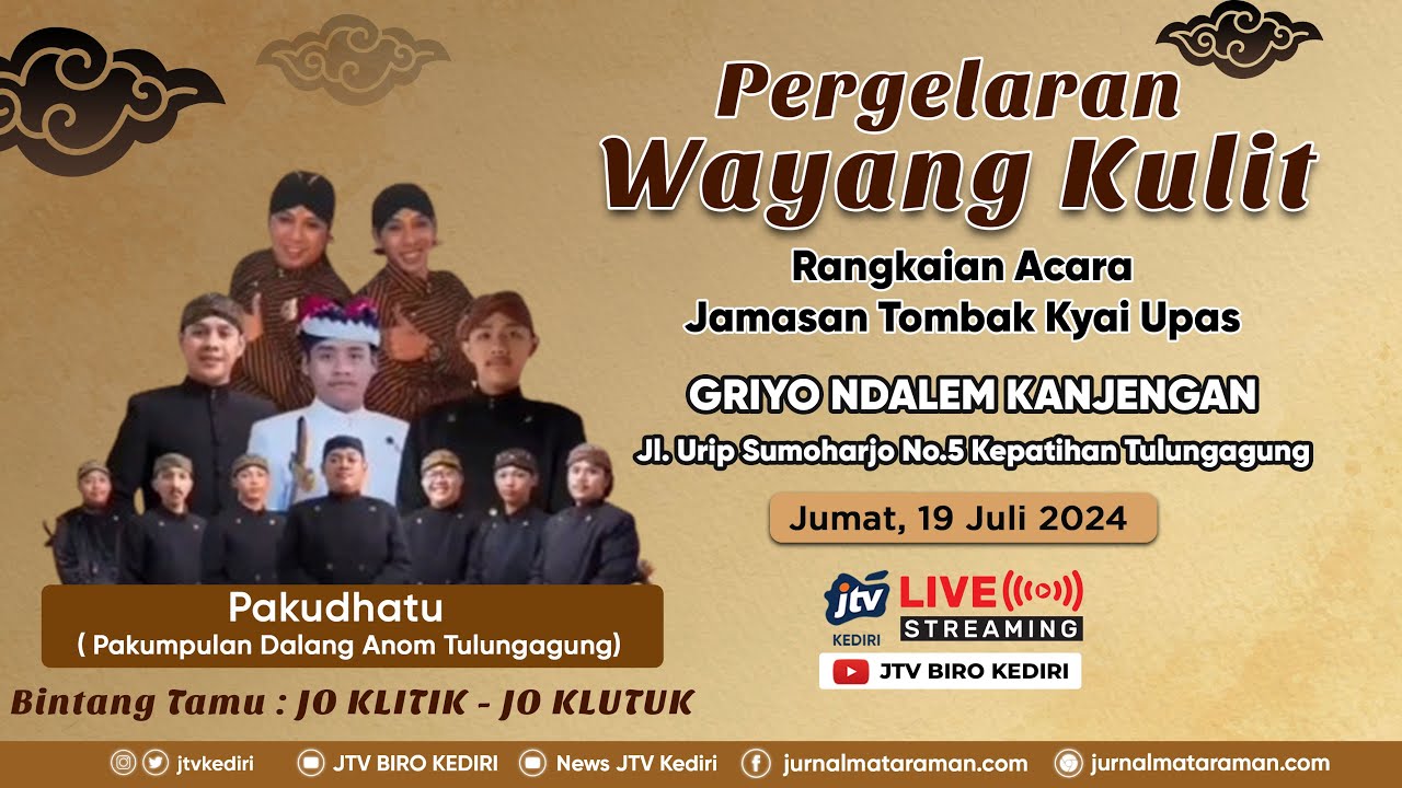 Live!! Pergelaran Wayang Kulit Dalam Rangka Jamasan Kyai Upas Bintang Tamu Jo Klitik - Jo Klutuk