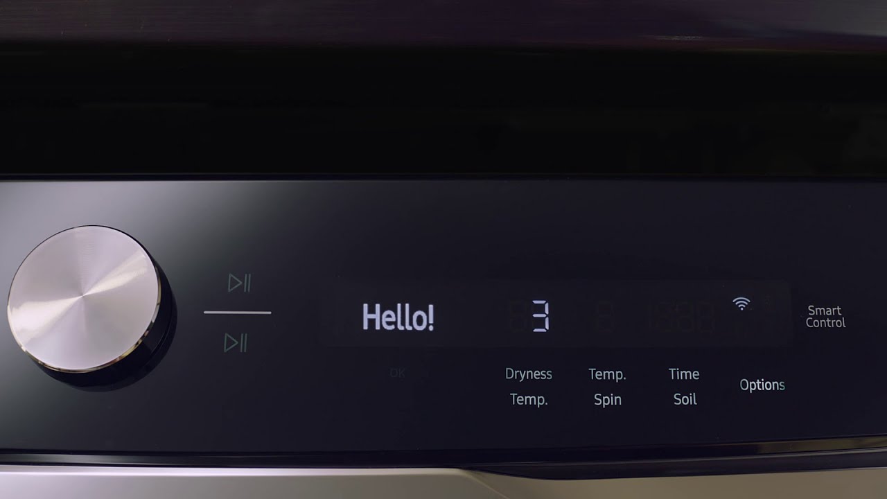 Samsung WF8800 Front Loading Washer: AI-powered Smart Dial