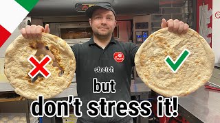 How to Stretch (Open) Pizza Dough By Hand WITHOUT STRESSING IT | 2021