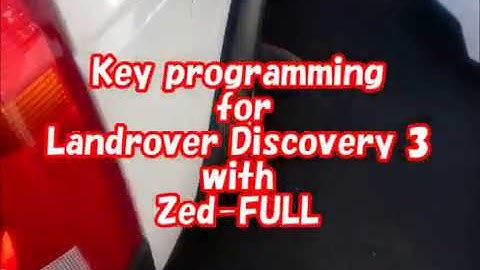 Landrover Discovery 3 key programming Zed-FULL 日本正規代理店