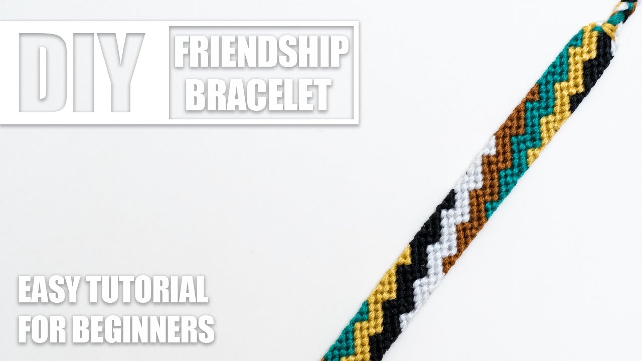 zig zag bracelet tutorial (beginner) || friendship bracelets - YouTube