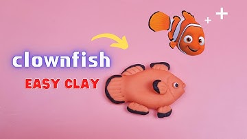 How to make clay clownfish easy ❤️ How to make a play-doh clownfish 😊